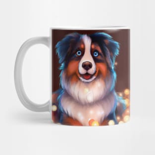 Cute Australian Shepherd Drawing Mug